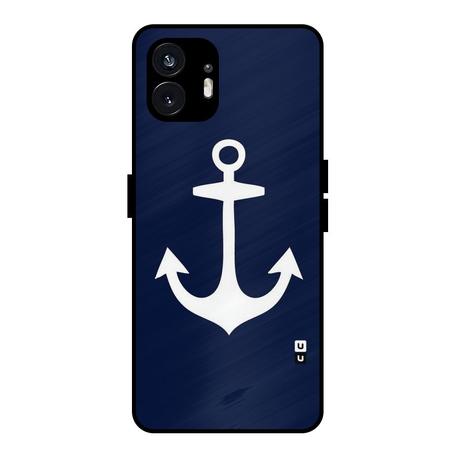 Stylish Anchor Design Metal Back Case for Nothing Phone 2