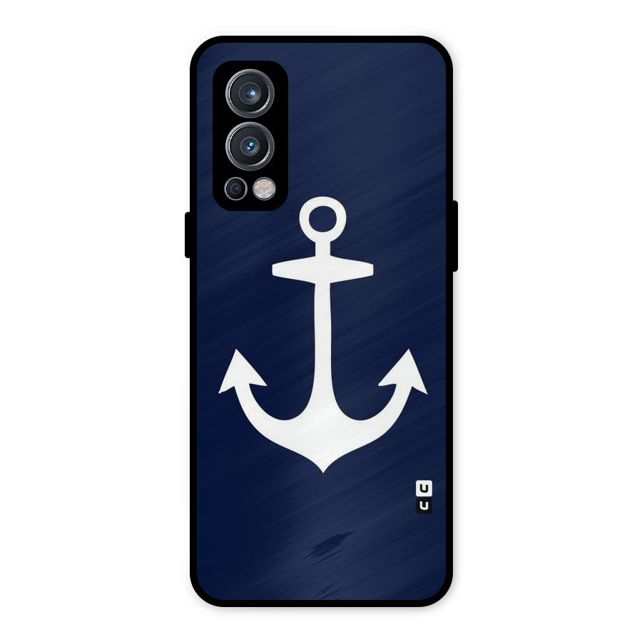 Stylish Anchor Design Metal Back Case for OnePlus Nord 2 5G