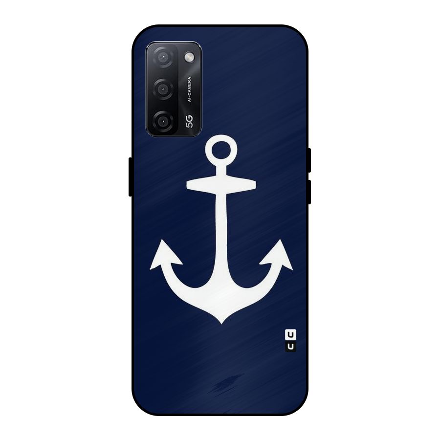 Stylish Anchor Design Metal Back Case for Oppo A53s 5G