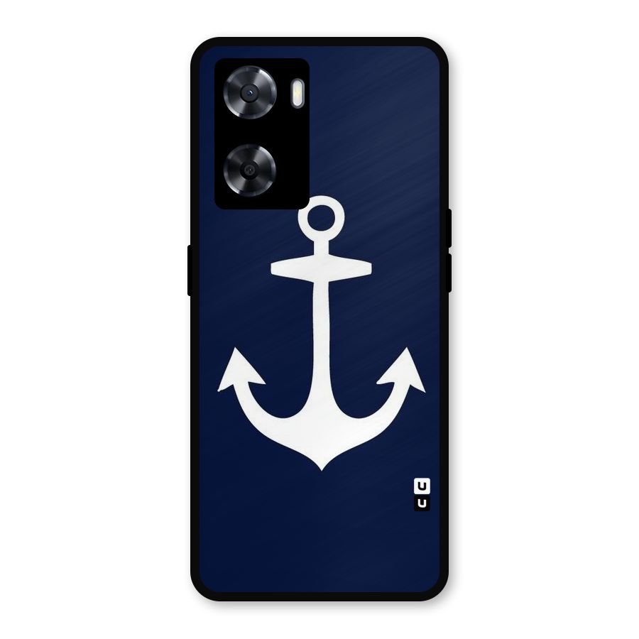 Stylish Anchor Design Metal Back Case for Oppo A77s