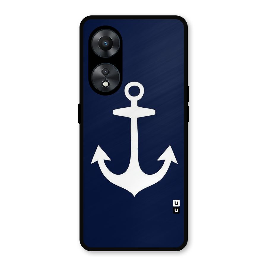 Stylish Anchor Design Metal Back Case for Oppo A78