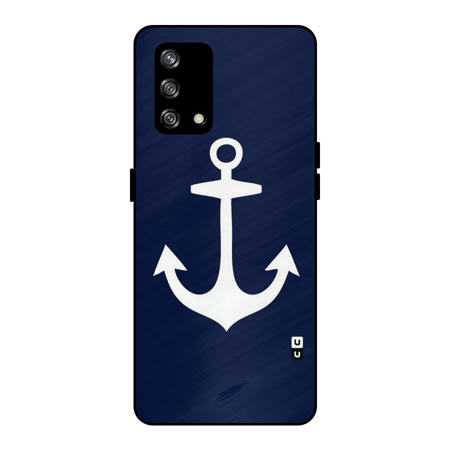 Stylish Anchor Design Metal Back Case for Oppo F19