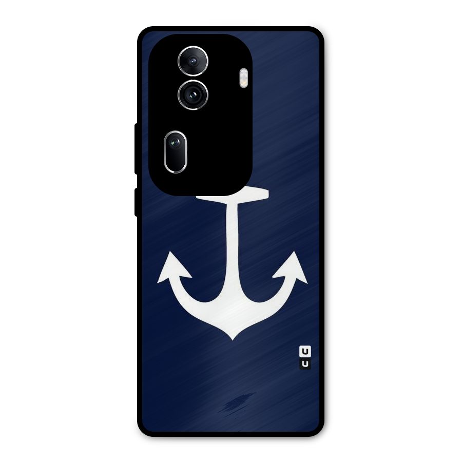 Stylish Anchor Design Metal Back Case for Oppo Reno11 Pro 5G
