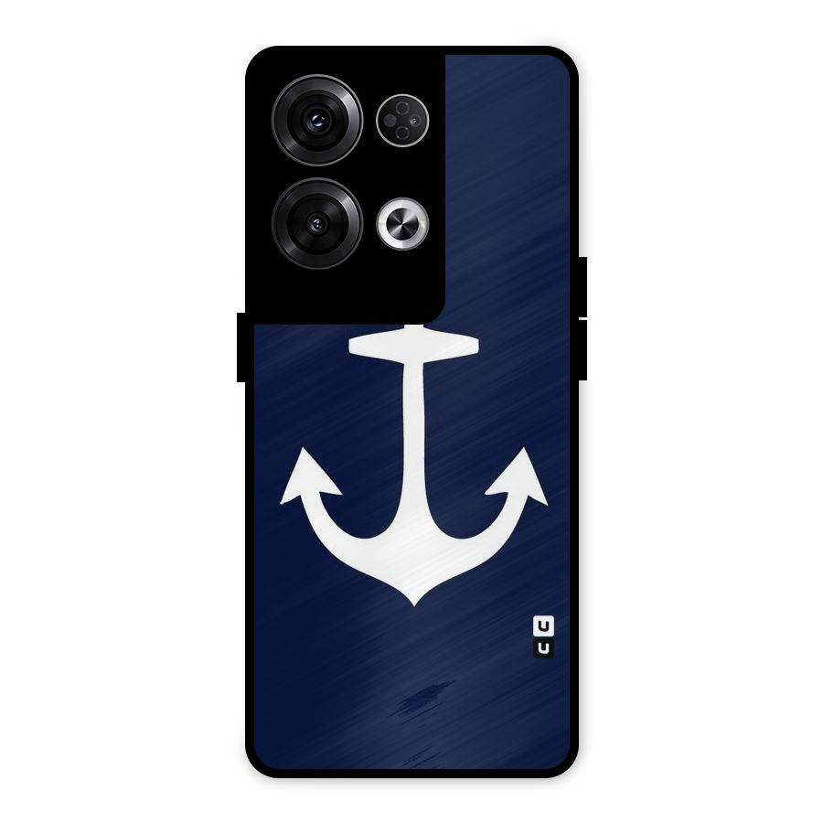 Stylish Anchor Design Metal Back Case for Oppo Reno8 Pro 5G