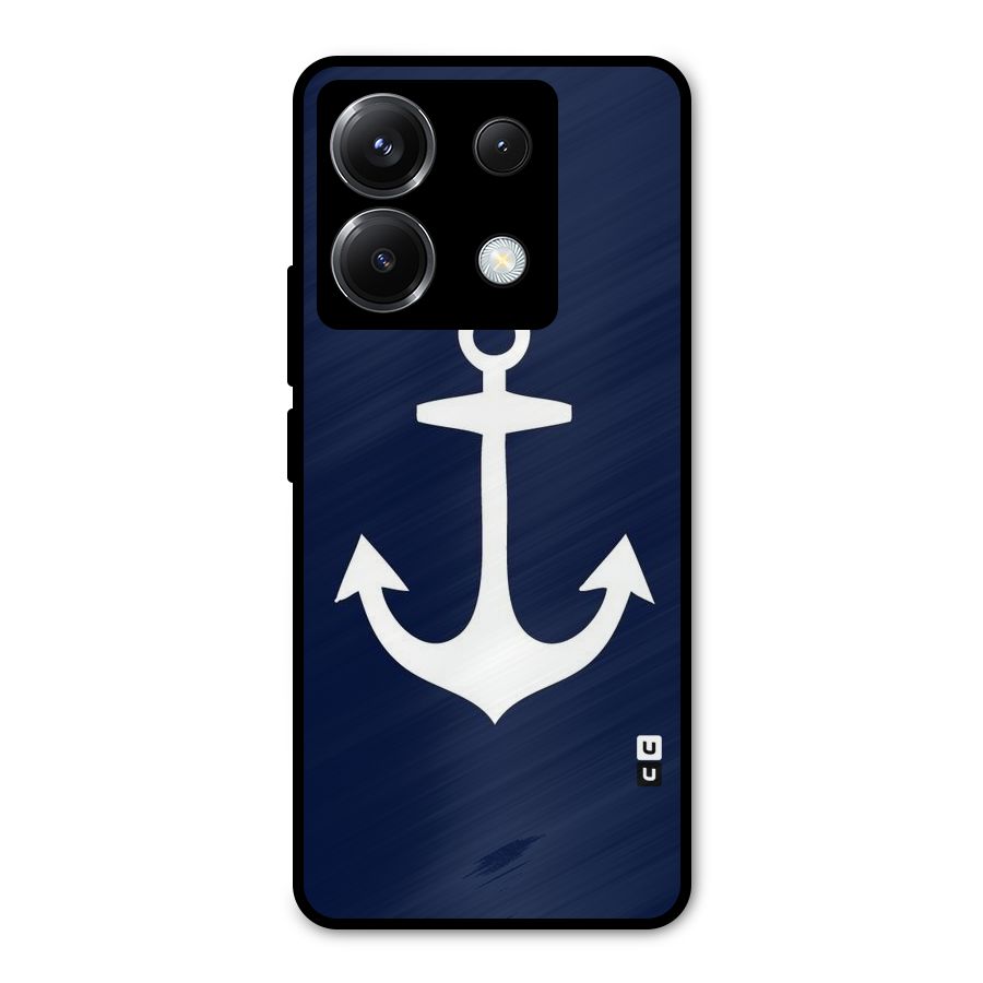 Stylish Anchor Design Metal Back Case for Poco X6