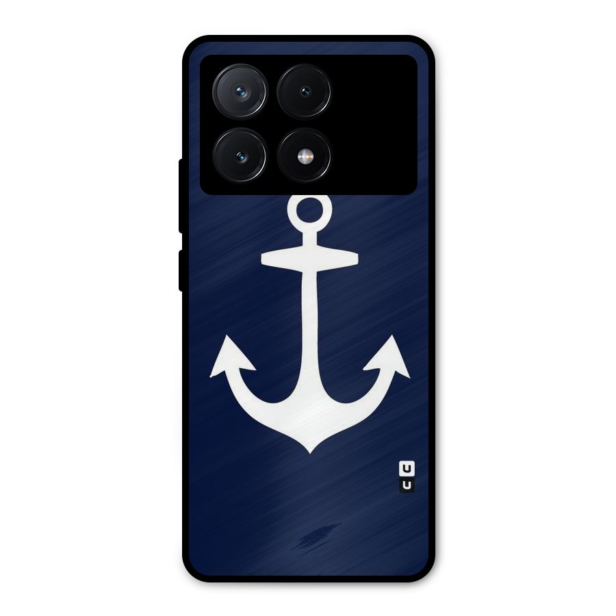 Stylish Anchor Design Metal Back Case for Poco X6 Pro