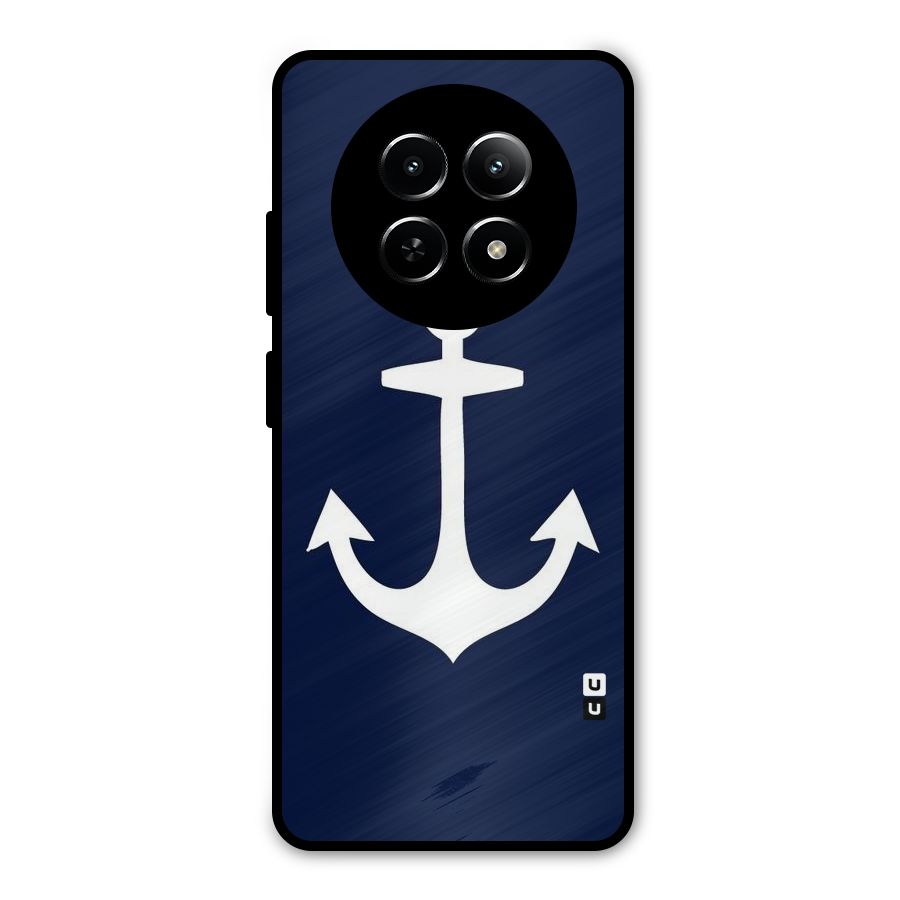 Stylish Anchor Design Metal Back Case for Realme 13