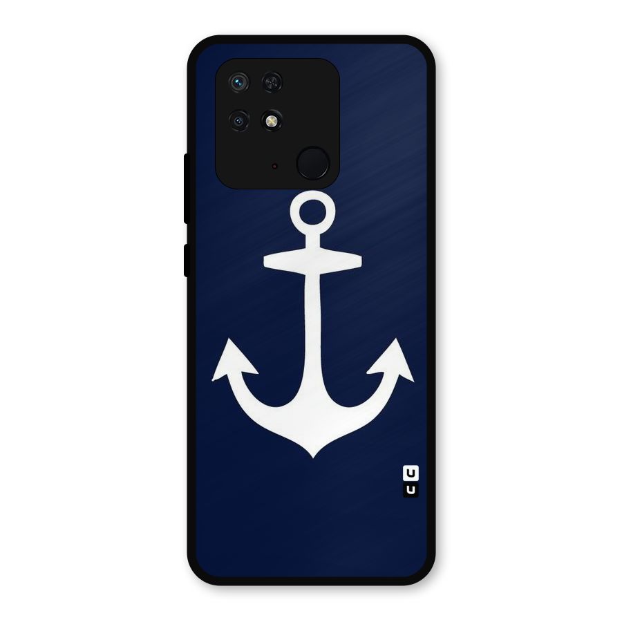 Stylish Anchor Design Metal Back Case for Redmi 10 Power