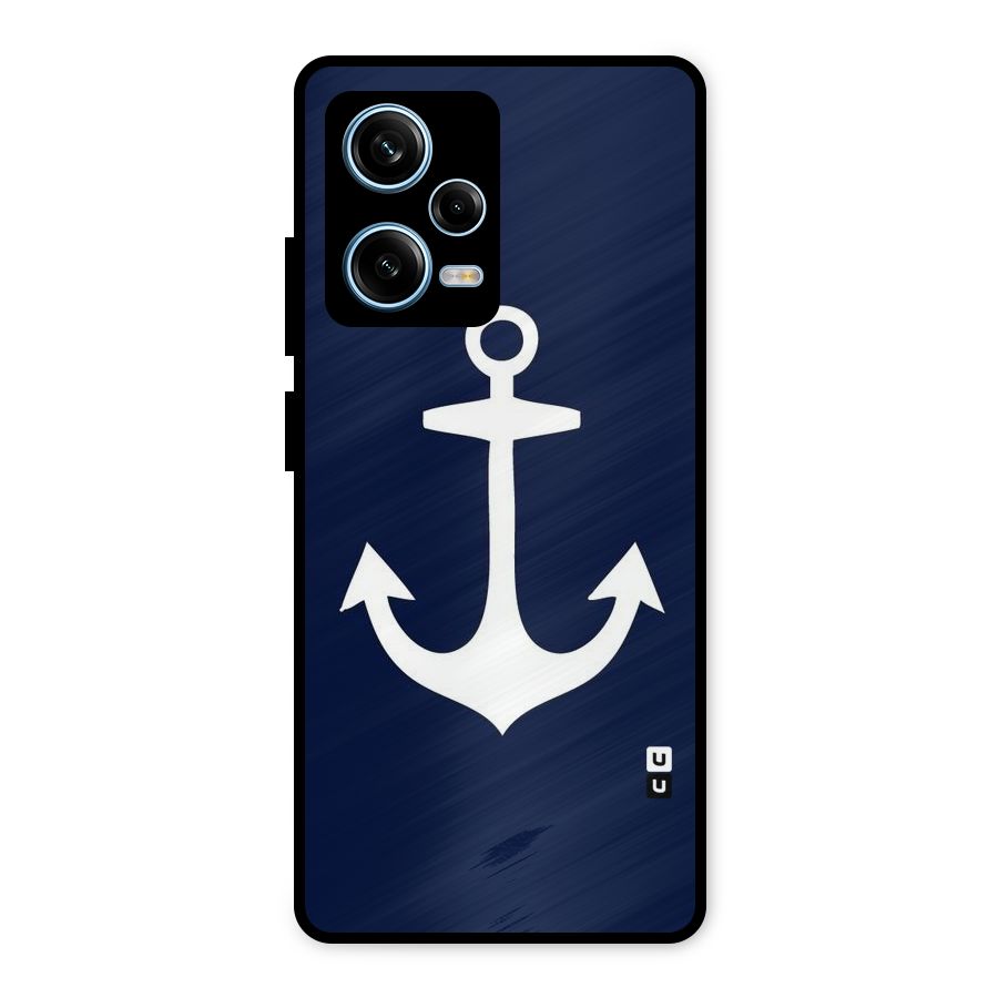 Stylish Anchor Design Metal Back Case for Redmi Note 12 Pro