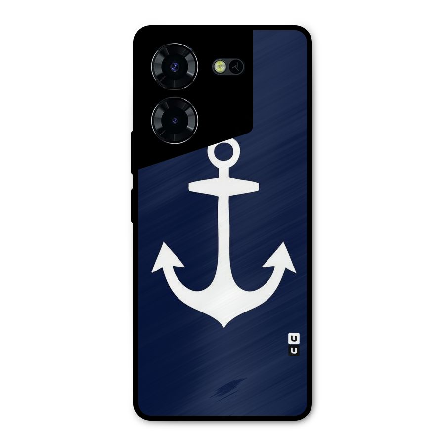 Stylish Anchor Design Metal Back Case for Tecno Pova 5 Pro 5G