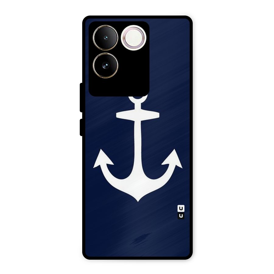 Stylish Anchor Design Metal Back Case for Vivo T2 Pro