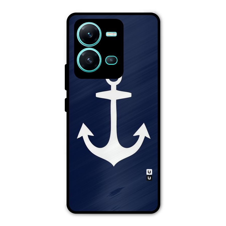Stylish Anchor Design Metal Back Case for Vivo V25