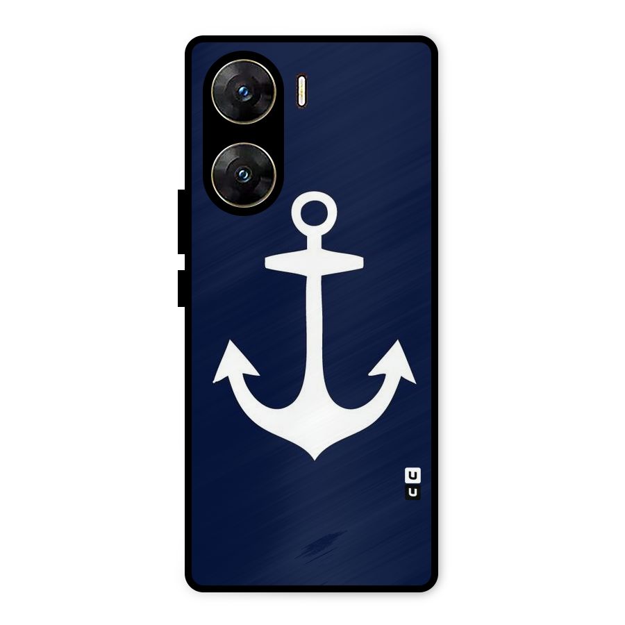 Stylish Anchor Design Metal Back Case for Vivo V29e