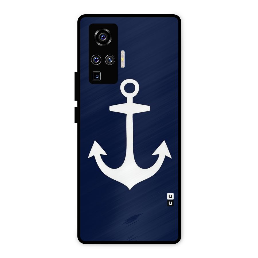 Stylish Anchor Design Metal Back Case for Vivo X50 Pro