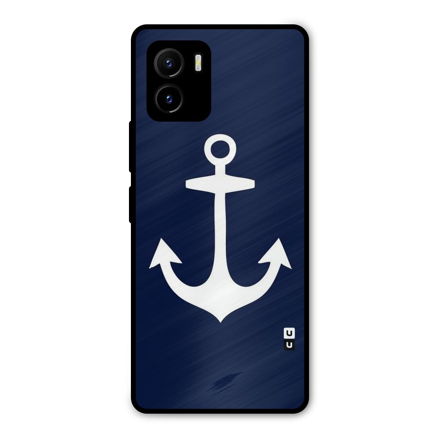 Stylish Anchor Design Metal Back Case for Vivo Y15s