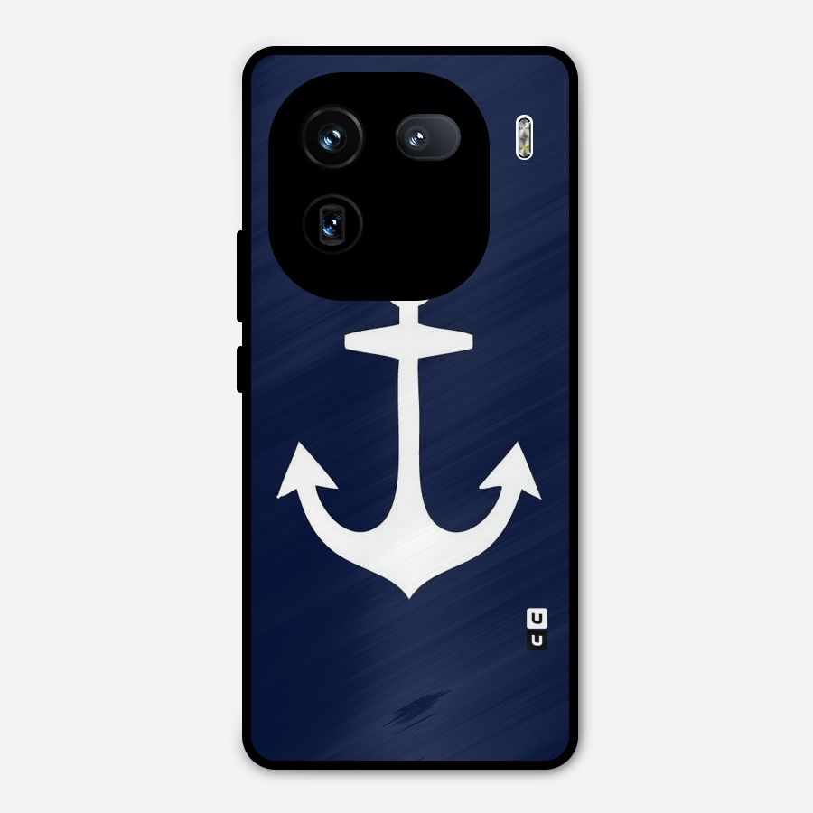 Stylish Anchor Design Metal Back Case for iQOO 12