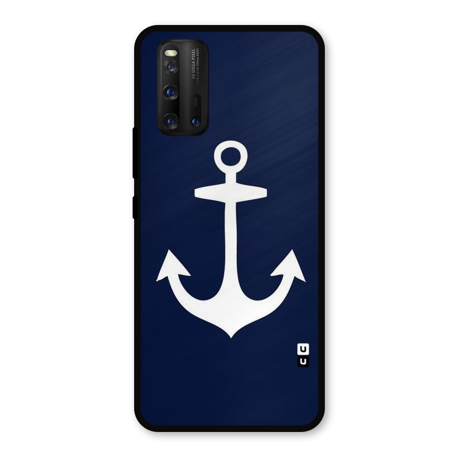 Stylish Anchor Design Metal Back Case for iQOO 3