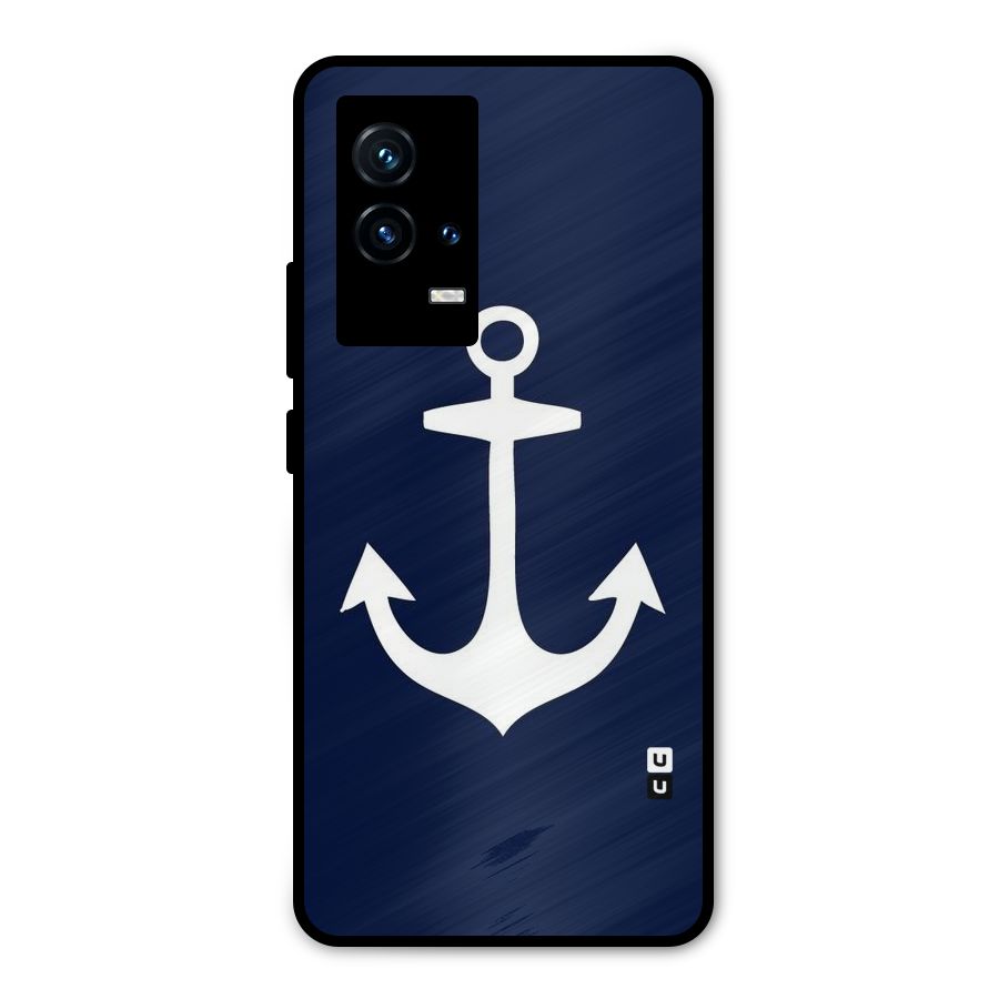 Stylish Anchor Design Metal Back Case for iQOO 9 5G