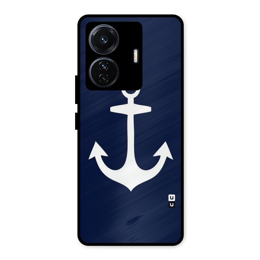 Stylish Anchor Design Metal Back Case for iQOO Z6