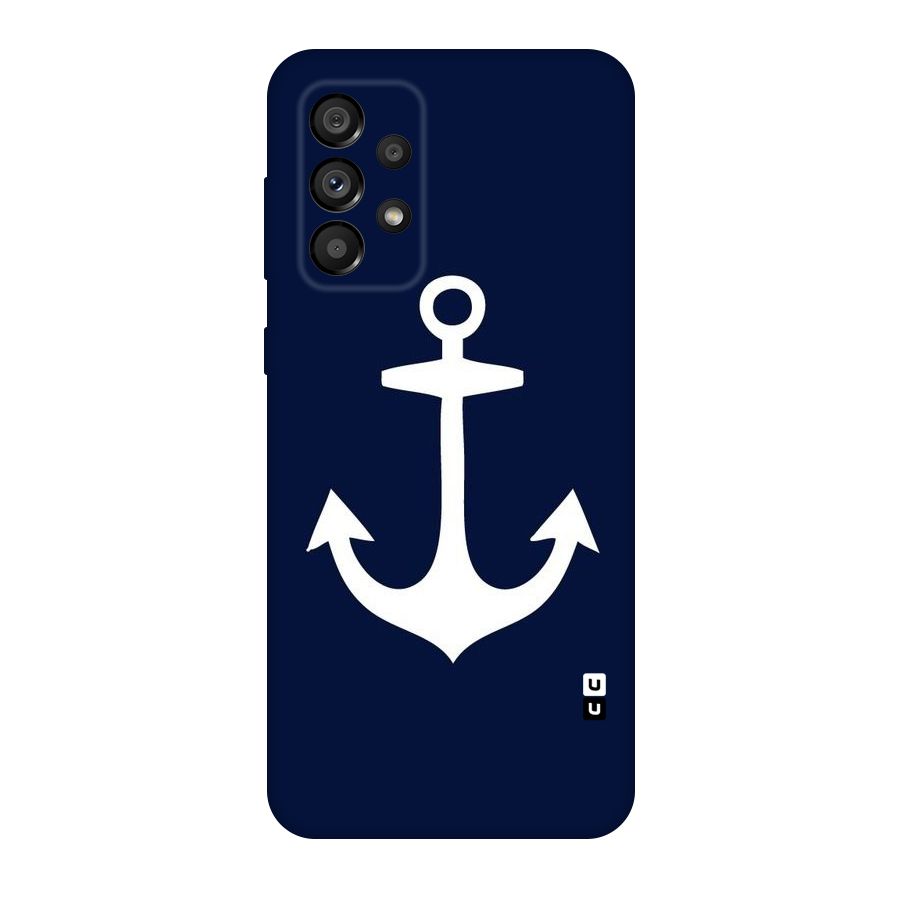 Stylish Anchor Design Original Polycarbonate Back Case for Galaxy A73 5G