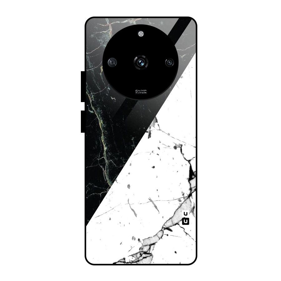 Stylish Diagonal Marble Glass Back Case for Realme Narzo 60 5G