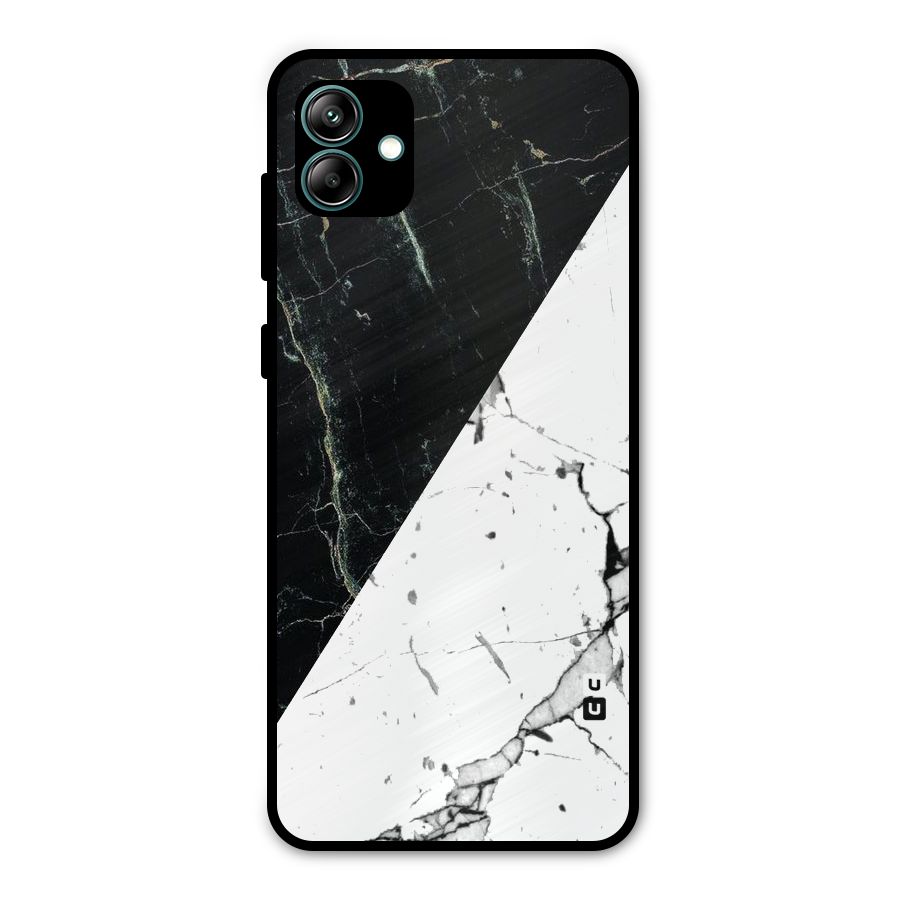Stylish Diagonal Marble Metal Back Case for Galaxy A04