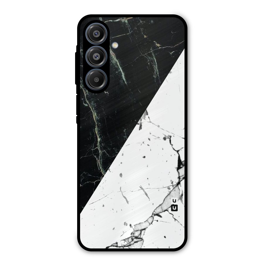 Stylish Diagonal Marble Metal Back Case for Galaxy A16 5G