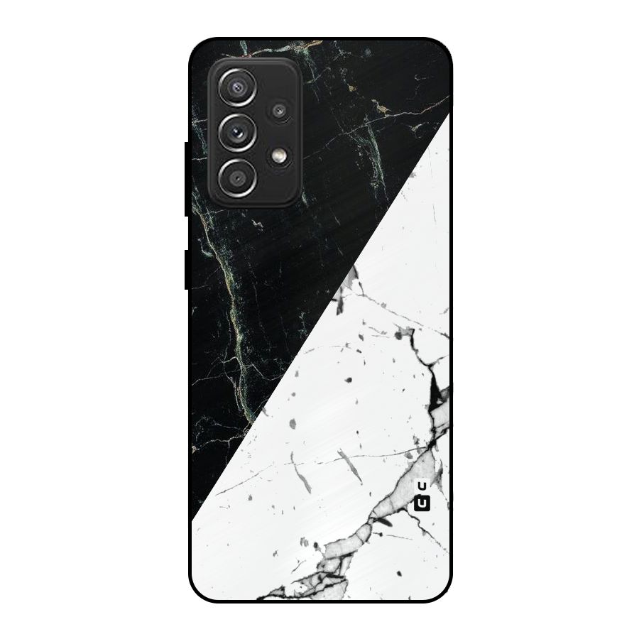 Stylish Diagonal Marble Metal Back Case for Galaxy A52s 5G