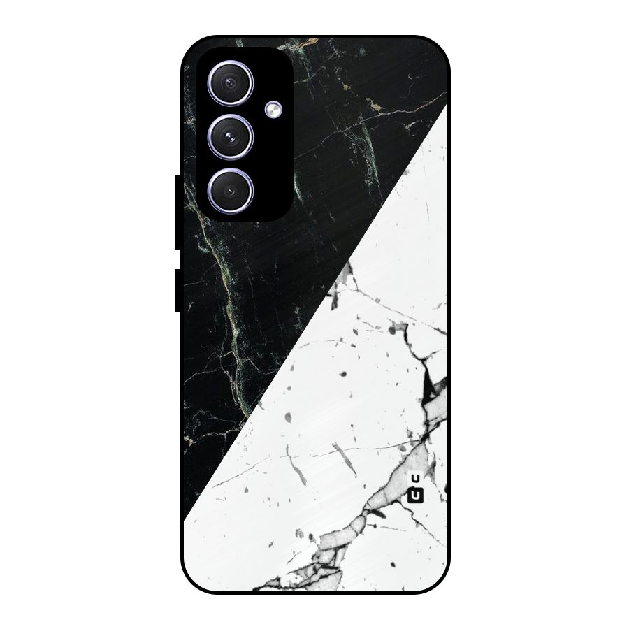 Stylish Diagonal Marble Metal Back Case for Galaxy A54