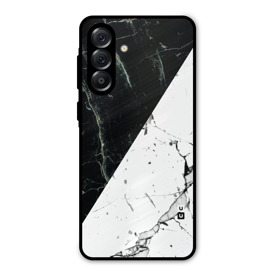 Stylish Diagonal Marble Metal Back Case for Galaxy A56