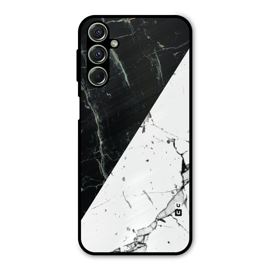 Stylish Diagonal Marble Metal Back Case for Galaxy F34