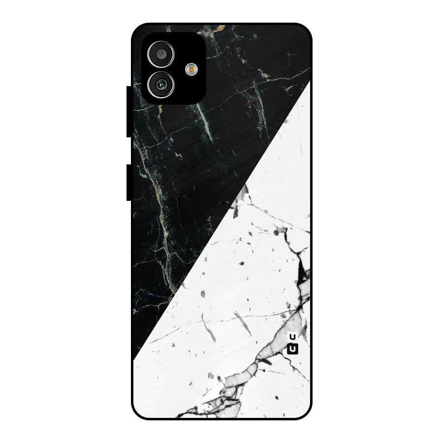Stylish Diagonal Marble Metal Back Case for Galaxy M13 5G