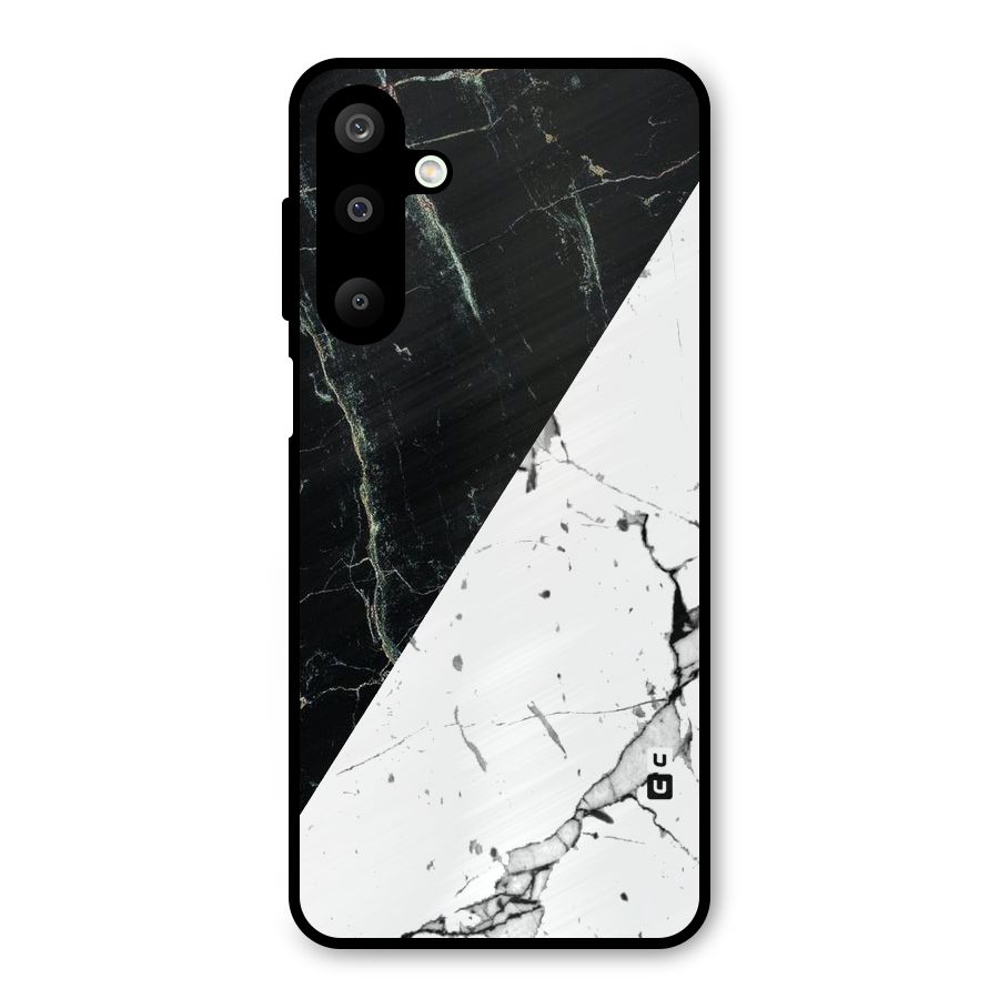 Stylish Diagonal Marble Metal Back Case for Galaxy M16