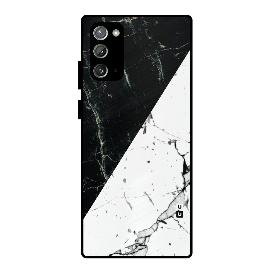 Stylish Diagonal Marble Metal Back Case for Galaxy Note 20