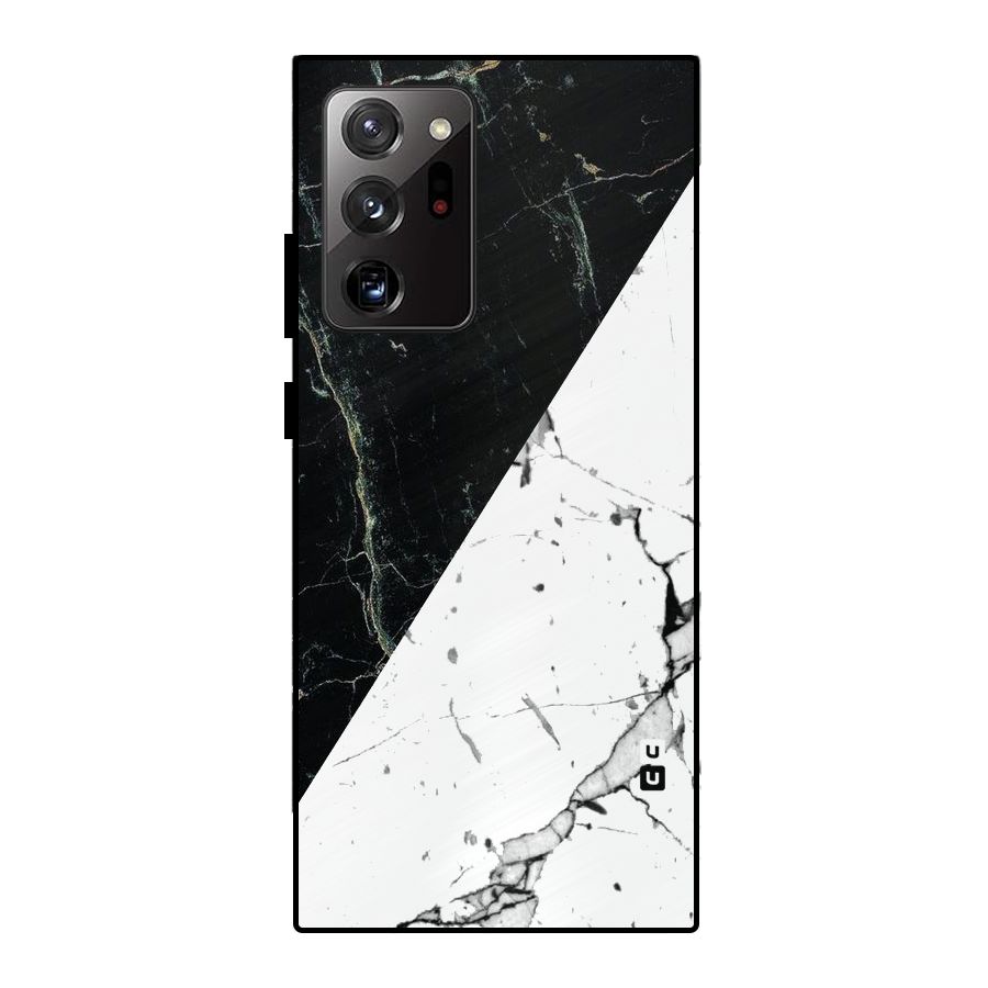 Stylish Diagonal Marble Metal Back Case for Galaxy Note 20 Ultra 5G