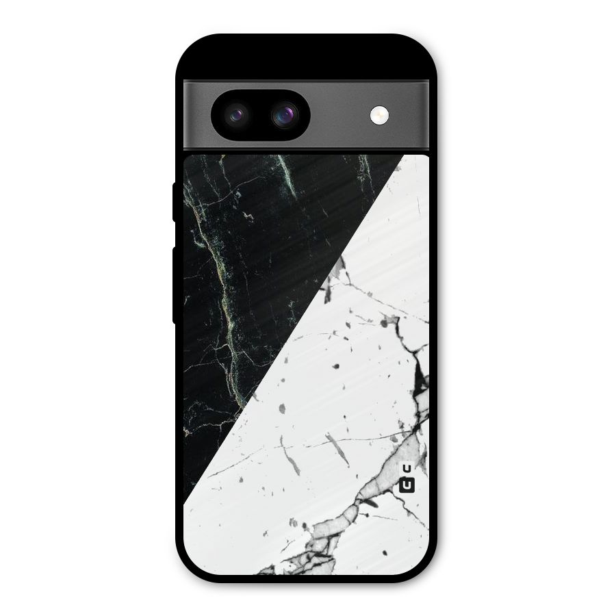 Stylish Diagonal Marble Metal Back Case for Google Pixel 8a