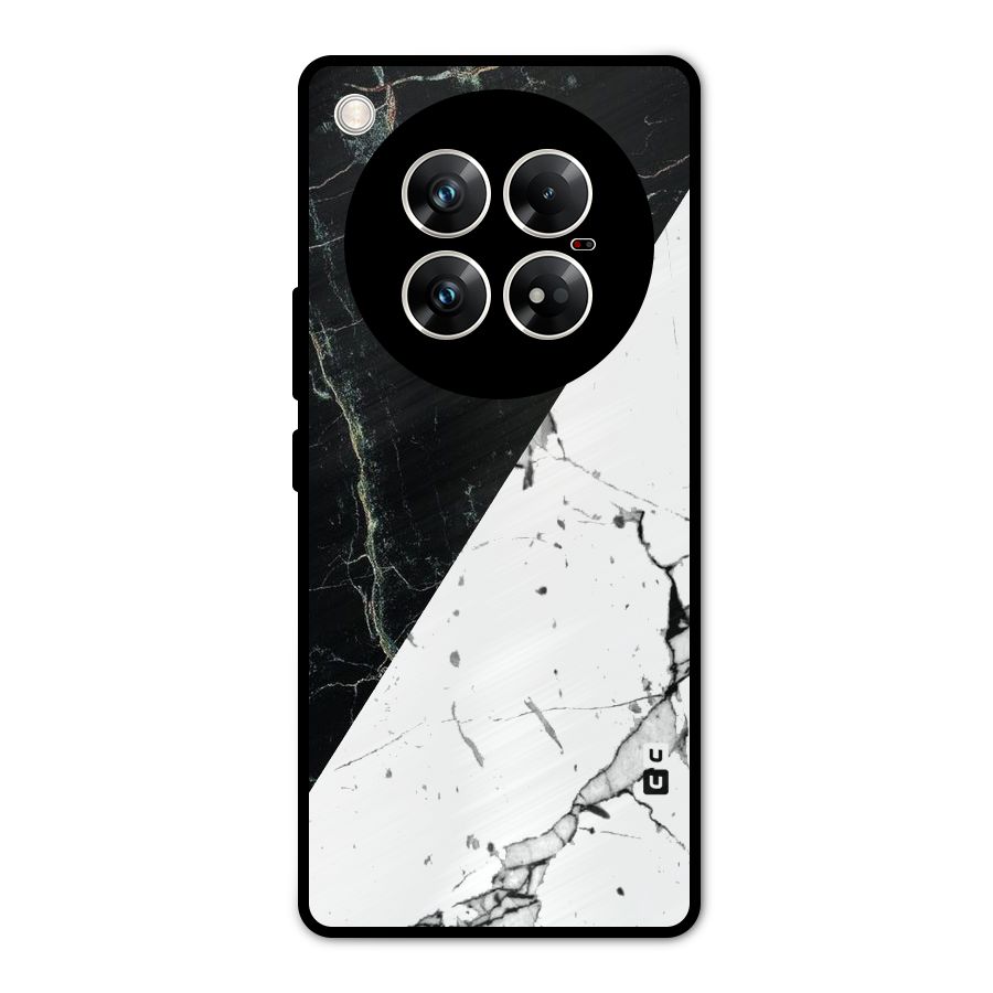 Stylish Diagonal Marble Metal Back Case for Infinix Zero 40 5G