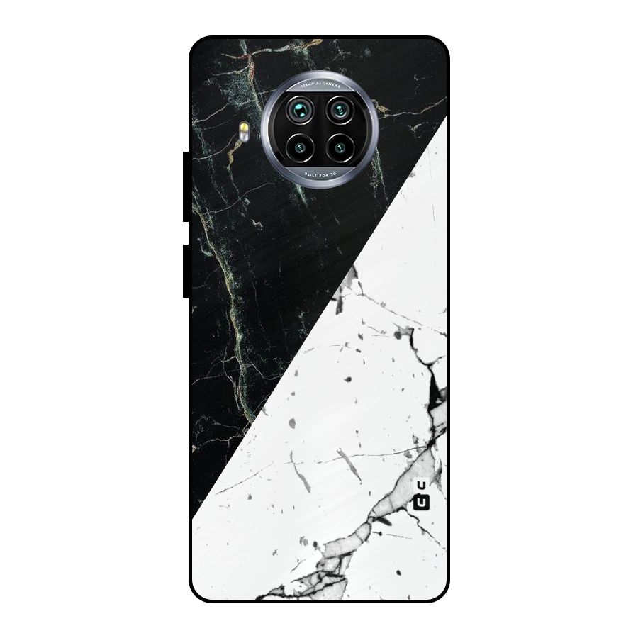 Stylish Diagonal Marble Metal Back Case for Mi 10i