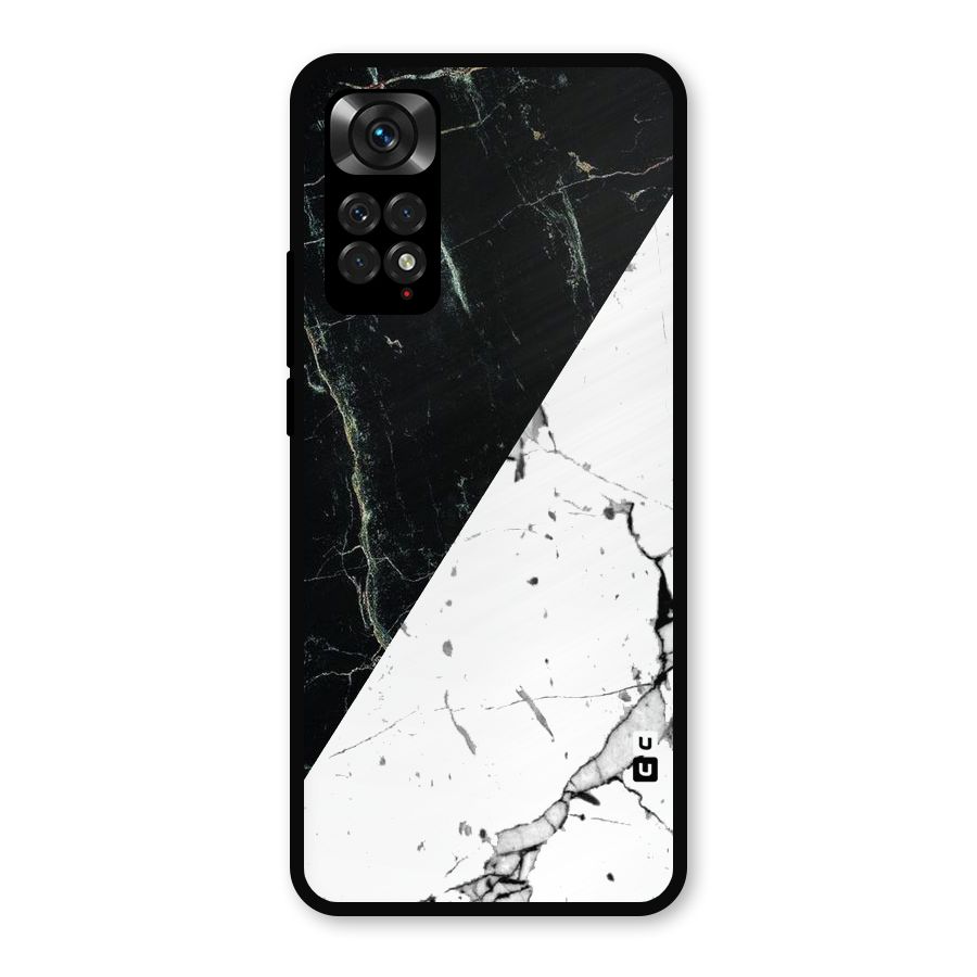 Stylish Diagonal Marble Metal Back Case for Redmi Note 11s