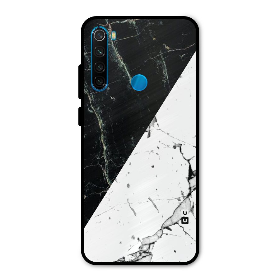 Stylish Diagonal Marble Metal Back Case for Redmi Note 8