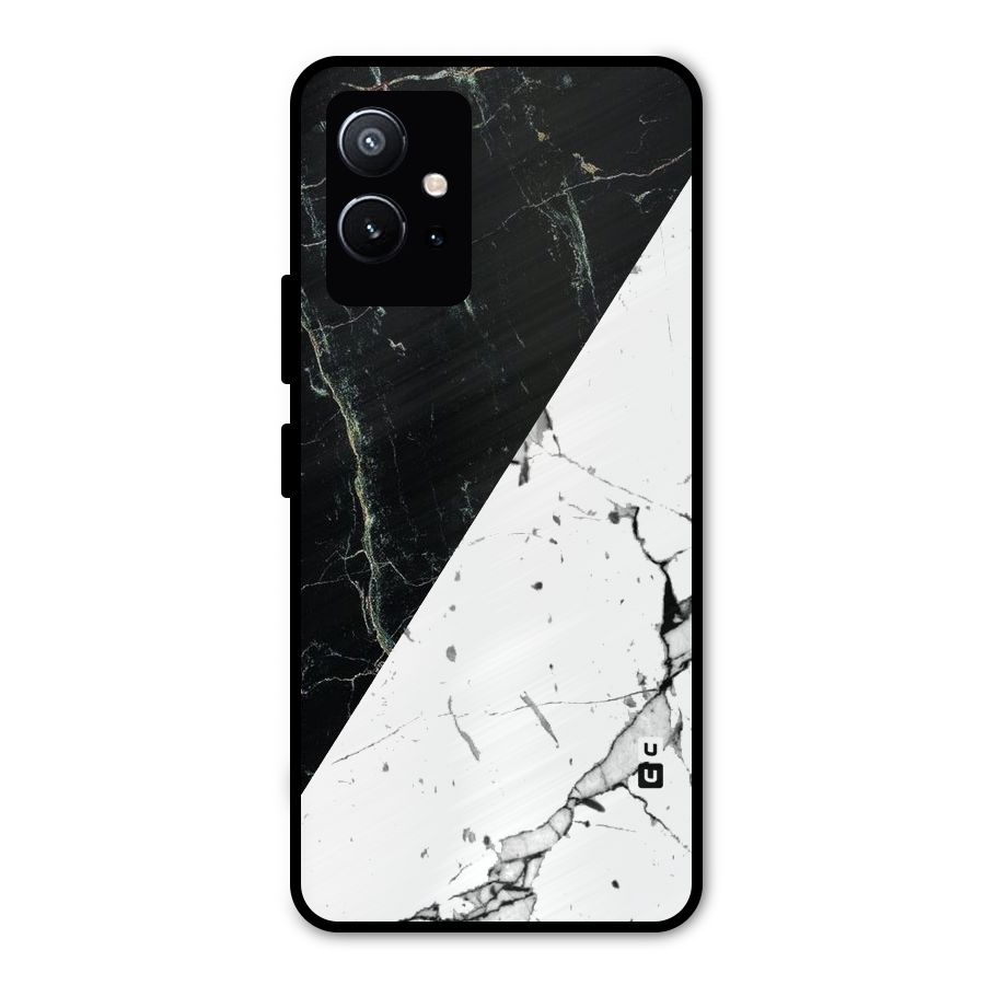 Stylish Diagonal Marble Metal Back Case for Vivo T1 5G