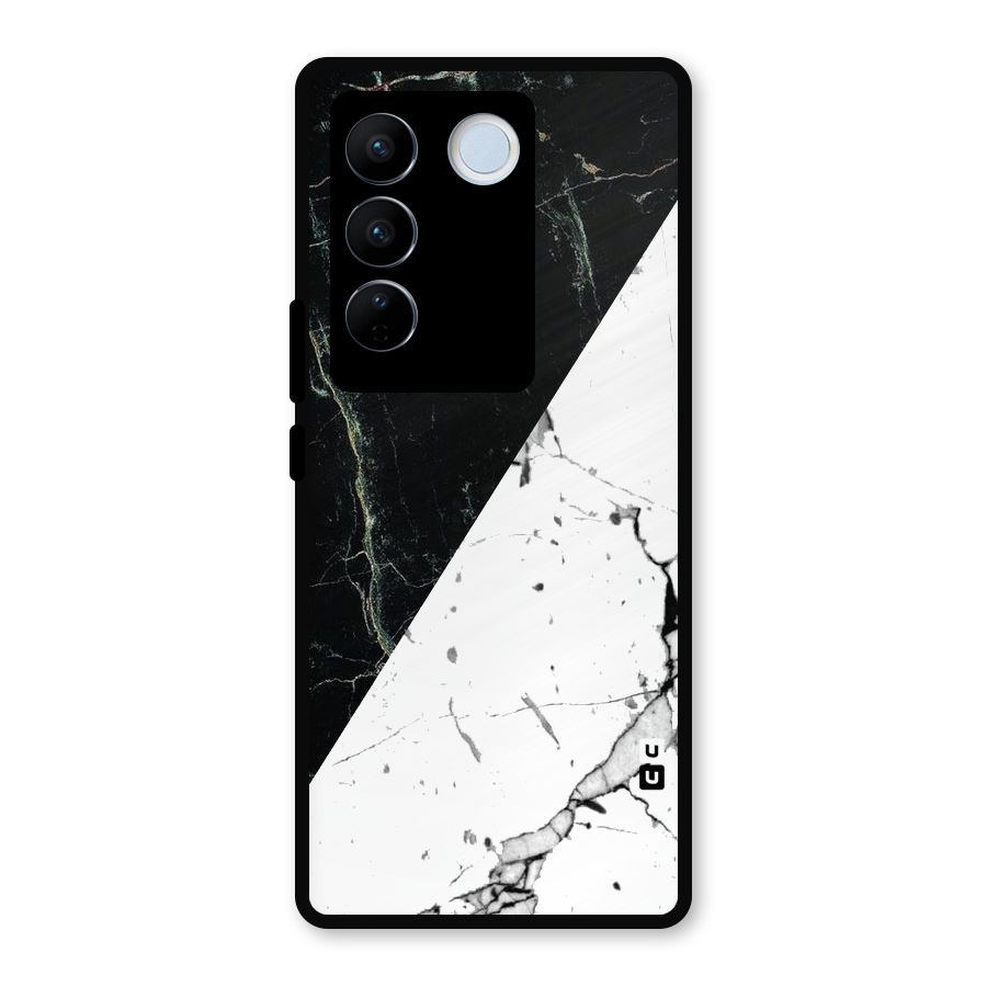 Stylish Diagonal Marble Metal Back Case for Vivo V27