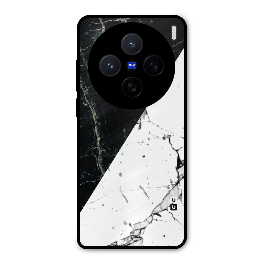 Stylish Diagonal Marble Metal Back Case for Vivo X200