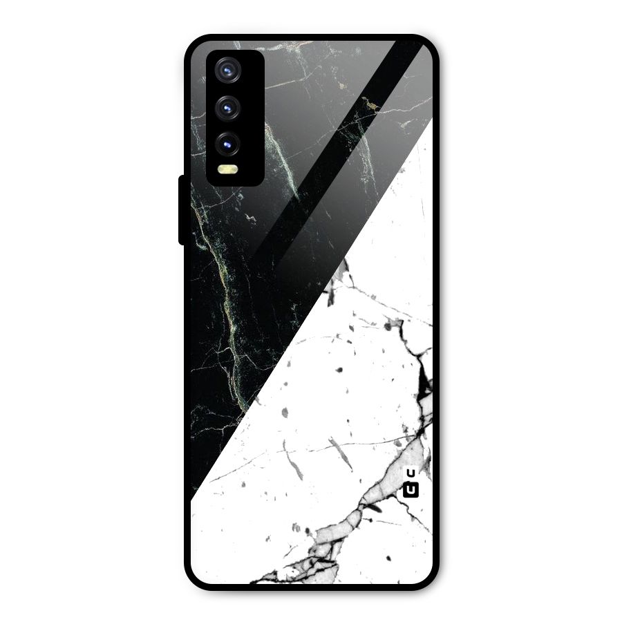 Stylish Diagonal Marble Metal Back Case for Vivo Y20g