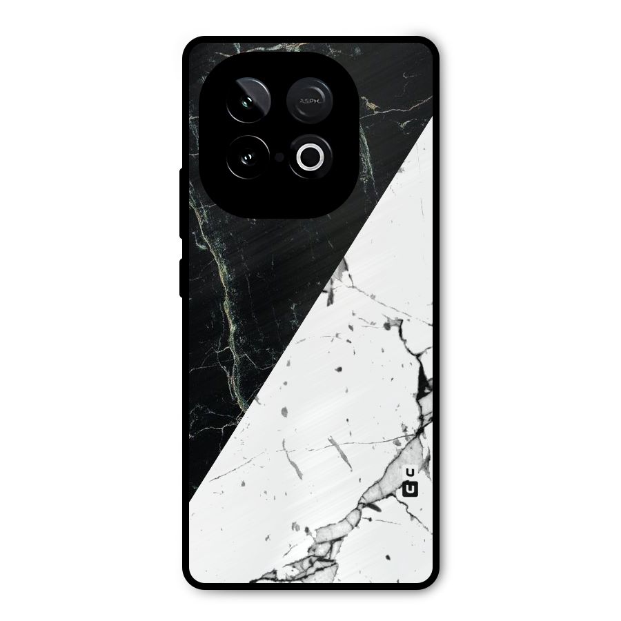Stylish Diagonal Marble Metal Back Case for iQOO Neo 10