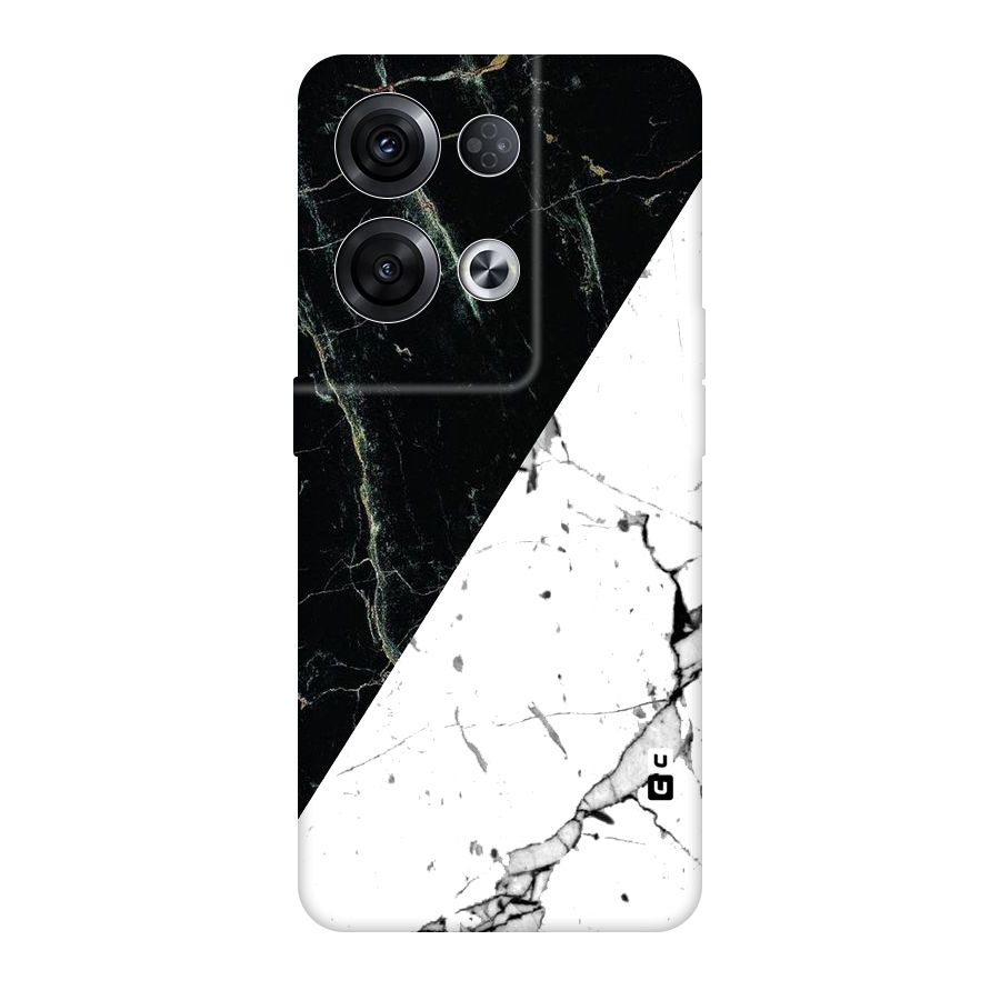 Stylish Diagonal Marble Original Polycarbonate Back Case for Oppo Reno8 Pro 5G