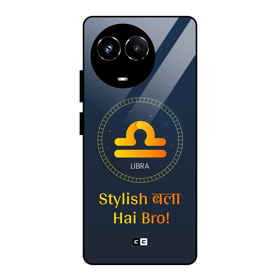 Stylish Libra Glass Back Case for Realme 11X