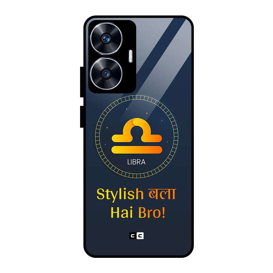 Stylish Libra Glass Back Case for realme C55