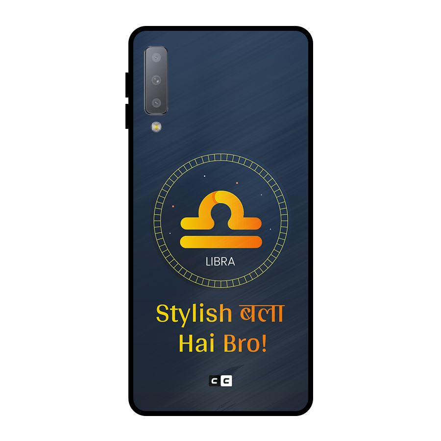 Stylish Libra Metal Back Case for Galaxy A7 (2018)