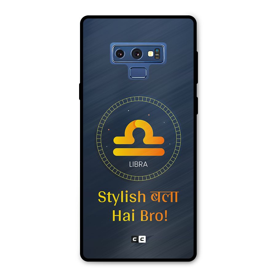 Stylish Libra Metal Back Case for Galaxy Note 9